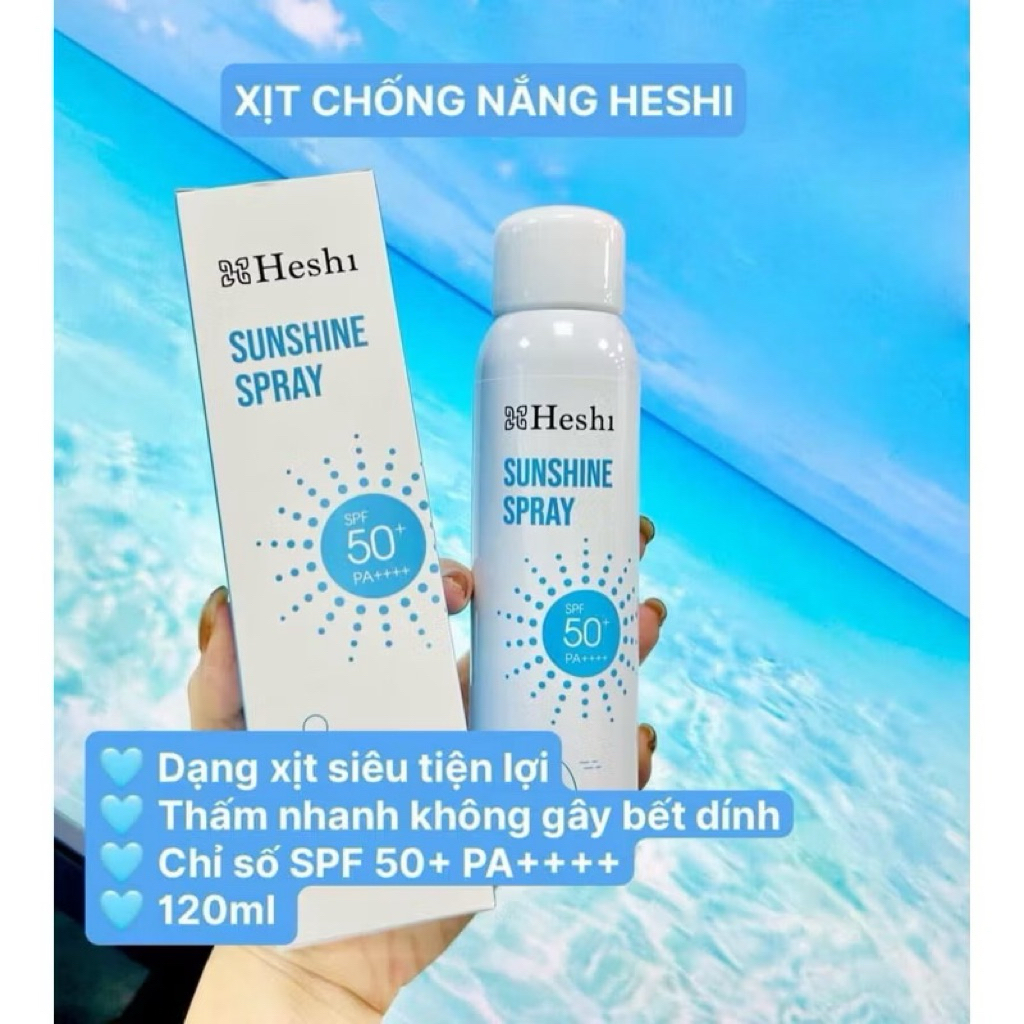 Xịt chống nắng Heshi Heshi