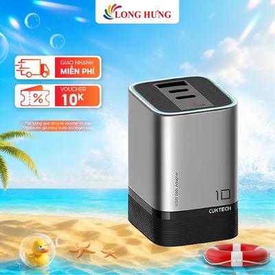 Cốc sạc Cuktech 10 GaN Mini 1USB 2Type-C 120W AD1203P - Hàng chính hãng