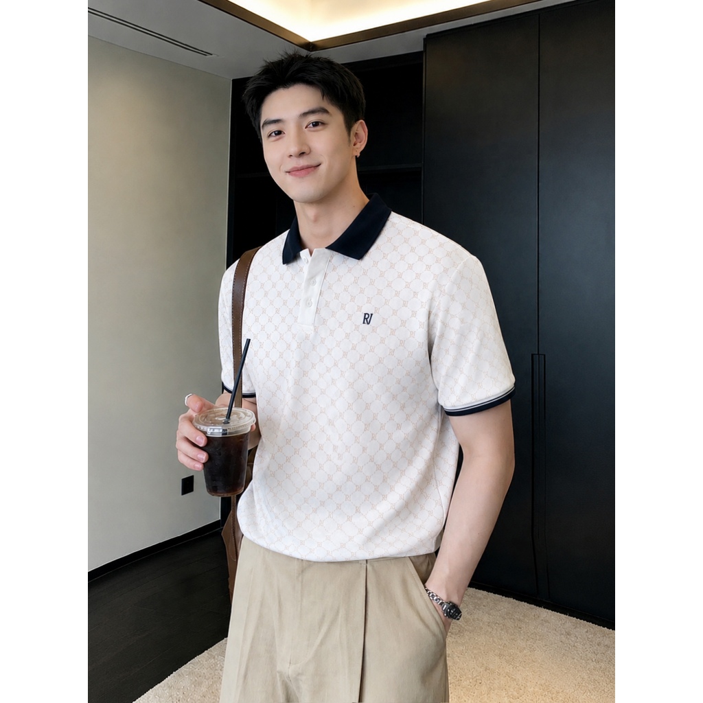 Áo Polo Nam Monogram Amio Chất Liệu Cotton AeroPique (100% Cotton) thoáng mát, Co Giãn 4 Chiều/Form Regular - REVVOUR | BigBuy360 - bigbuy360.vn