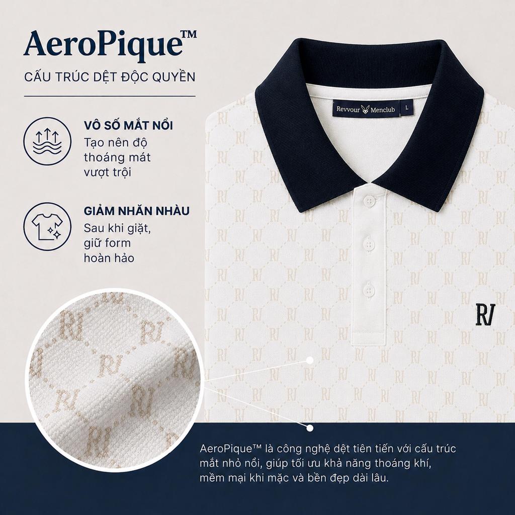 Áo Polo Nam Monogram Amio Chất Liệu Cotton AeroPique (100% Cotton) thoáng mát, Co Giãn 4 Chiều/Form Regular - REVVOUR | BigBuy360 - bigbuy360.vn