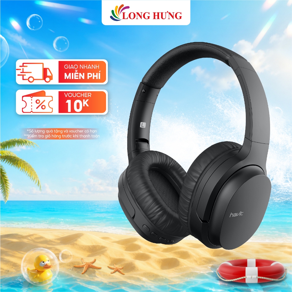 Tai nghe chụp tai Bluetooth Havit i62 BT 5.0 HVBT-I62 - Hàng Chính Hãng