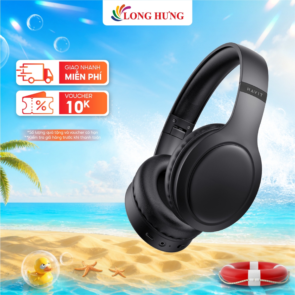 Tai nghe chụp tai Bluetooth Havit H633BT - Hàng chính hãng