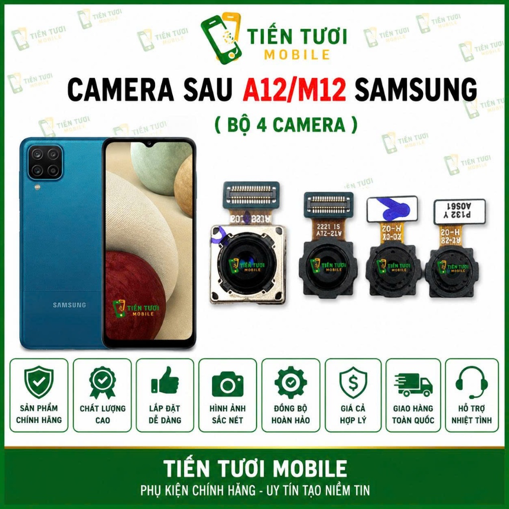 Camera Sau samsung A12/M12 (Bộ 4 mắt camera)