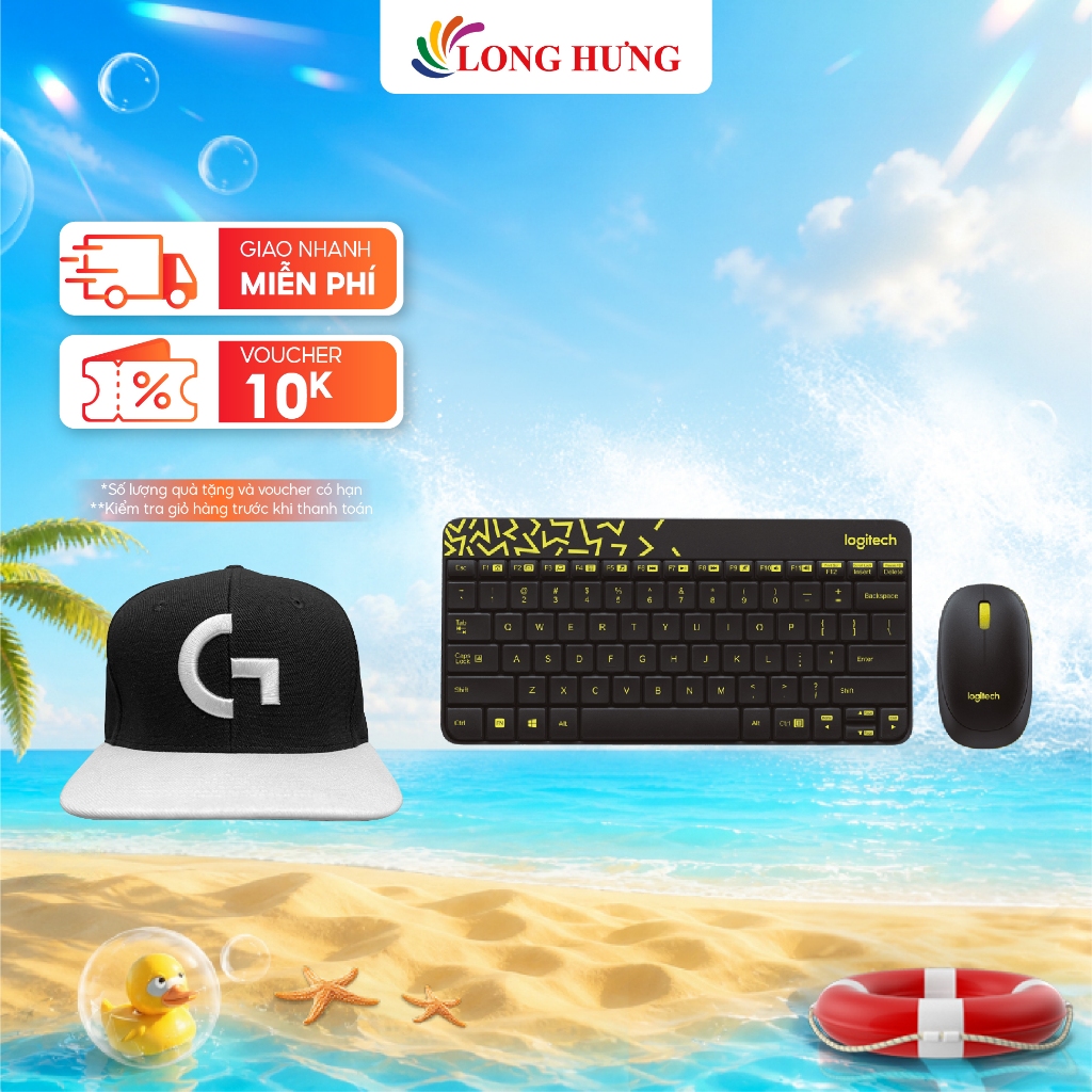 Combo chuột và bàn phím không dây Logitech MK240 - Hàng chính hãng