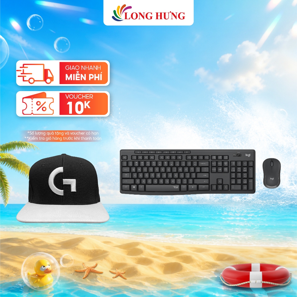 Combo Chuột và bàn phím không dây Logitech MK295 - Hàng chính hãng