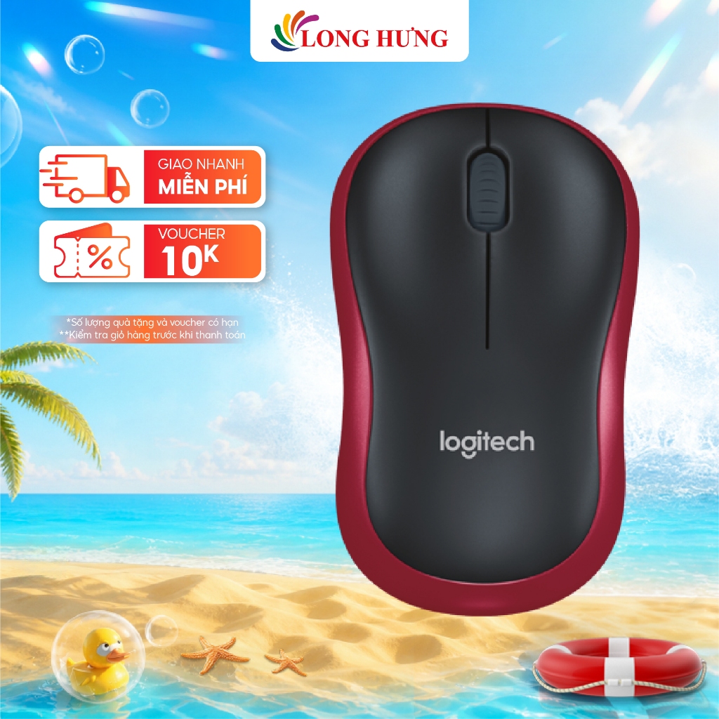 Chuột không dây Logitech M185 - Hàng chính hãng