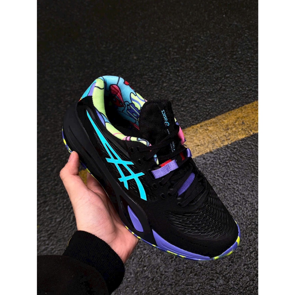 Giày Bóng Rổ Nam Asics UNPRE ARS LOW 2 - Phối Màu Đen Xanh Neon (Họa Tiết Graffiti)