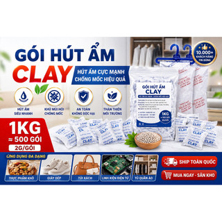 [Hamex] Gói hút ẩm clay 2g-1000g chống ẩm mốc  bảo quản thực phẩm, quần áo, giầy, túi xách, đồ da. Hút mạnh, an toàn