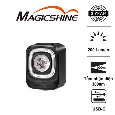 [BẢO HÀNH 2 NĂM 1 ĐỔI 1] Đèn hậu xe đạp MAGICSHINE SEEMEE 200 V3.0 độ sáng 200 lumen pin 1000mAh