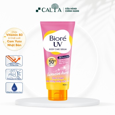 Serum Dưỡng Thể Biore Chống Nắng, Giúp Da Trắng Mịn - Bioré UV Intensive Aura Bright 50ml/150ml