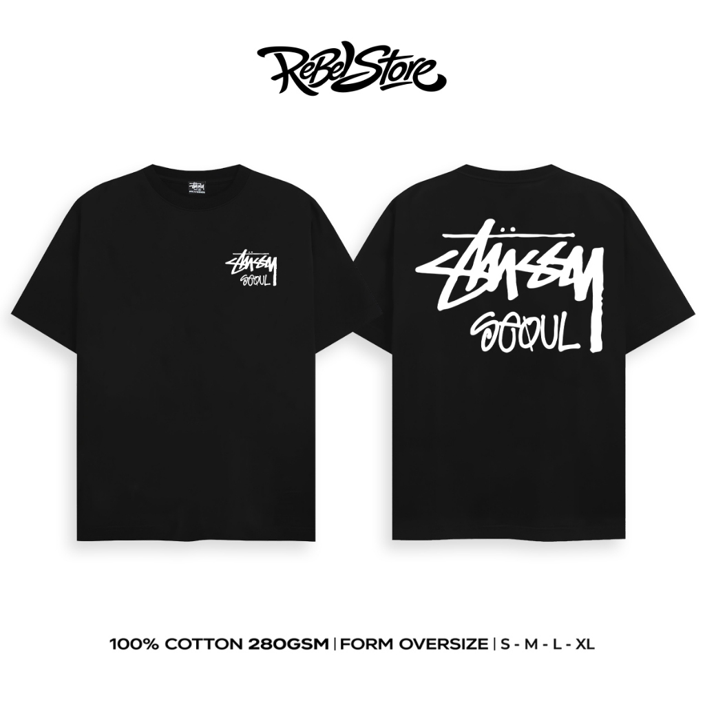 Áo Thun Stussy Seoul Form Rộng Unisex Cotton 280GSM – REBEL STORE