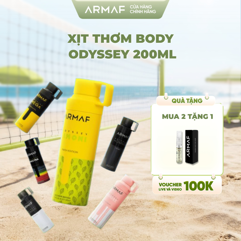 BST Xịt Thơm Body Armaf Odyssey 200ml Lưu Hương Thơm Mát Dùng Hằng Ngày | BigBuy360 - bigbuy360.vn