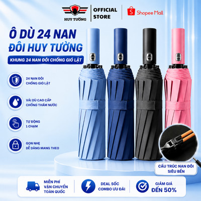 Dù 24 Nan Huy Tưởng Chất Liệu Polyester Chống Thấm Đường Kính 105cm