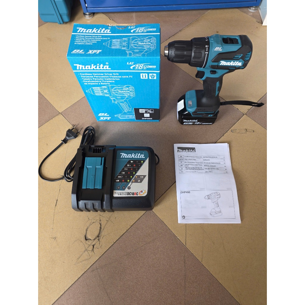 DHP490 Máy Khoan Pin 18V 3 Chức Năng Lực 50Nm Chính Hãng Makita Việt Nam
