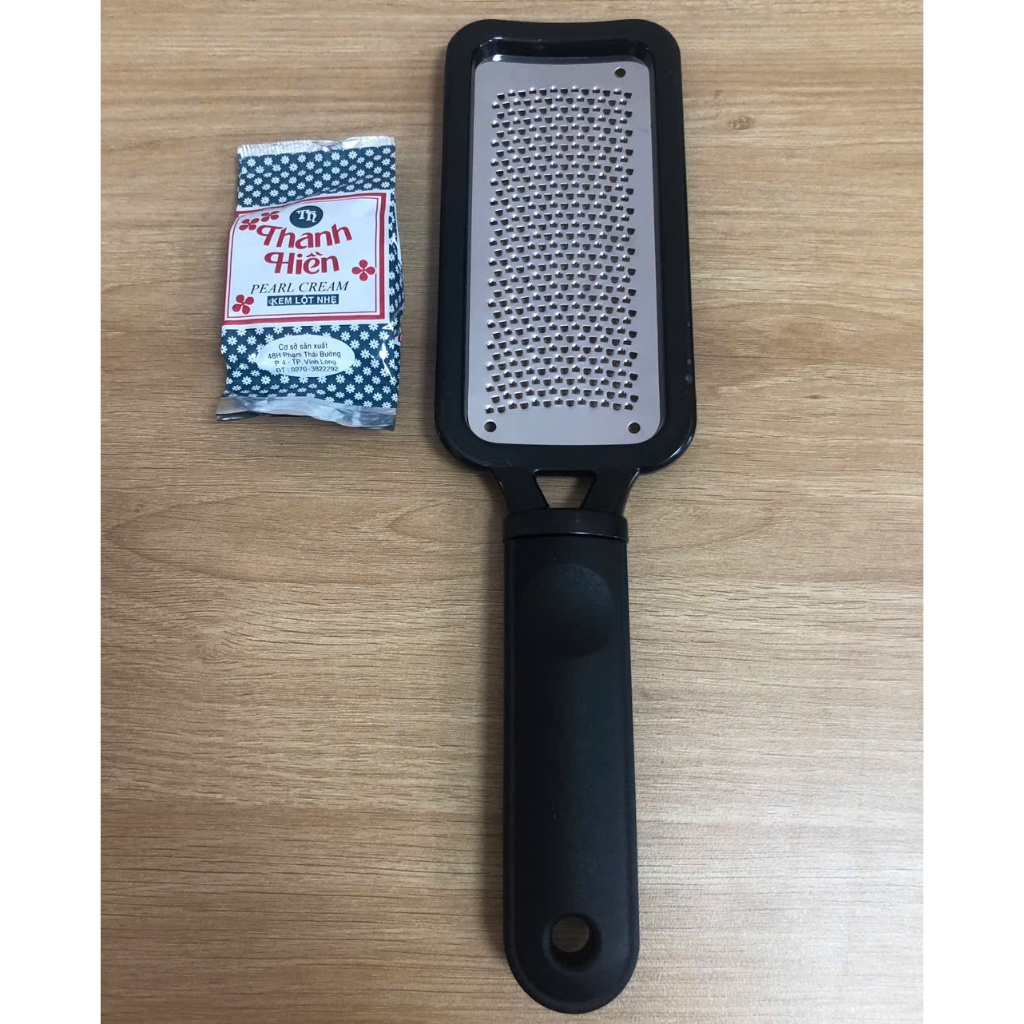 chà gót chân Inox ( tặng kem thanh hiền), giải pháp cho gót chân bị nứt nẻ