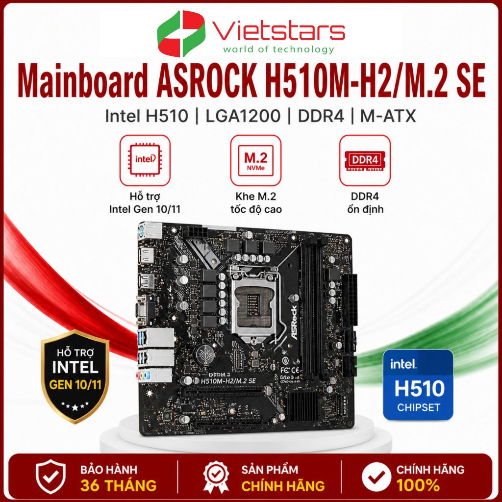 Mainboard ASROCK H510M-H2/M.2 SE 2 cổng HDMI