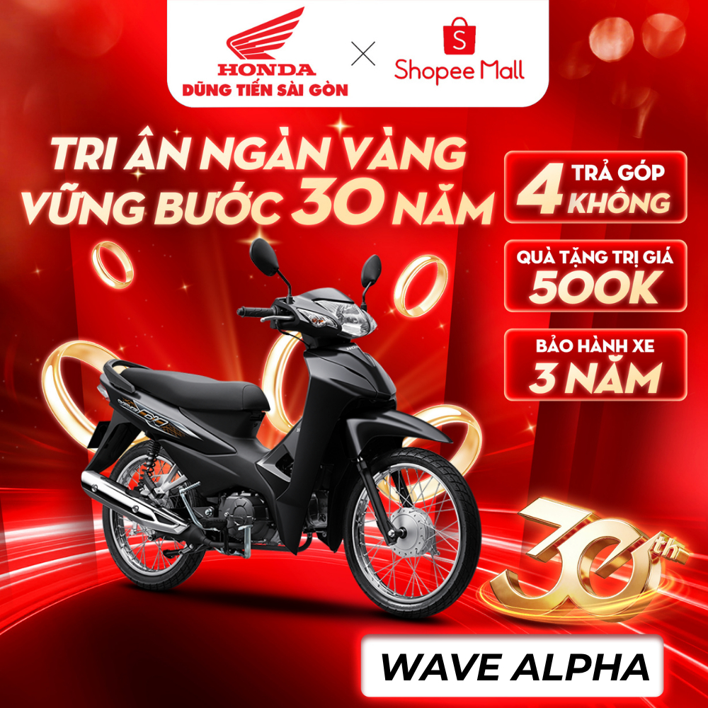 Xe Máy Honda Wave Alpha 110cc 2024 - Phiên Bản Đặc Biệt