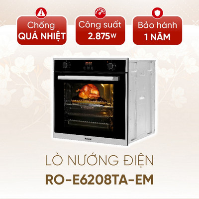 [CHÍNH HÃNG] Lò nướng điện 70L âm tủ Rinnai RO-E6208TA-EM - Công Suất 2875W