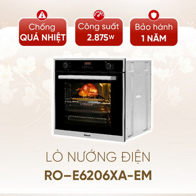 [CHÍNH HÃNG] Lò nướng điện 70L âm tủ Rinnai RO-E6206XA-EM - Công Suất 2875W