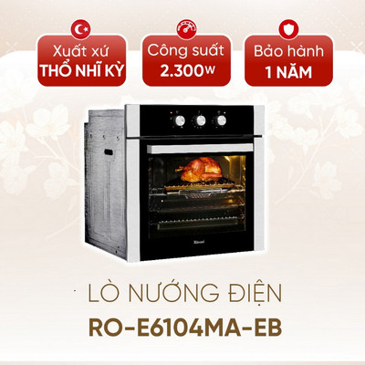 [CHÍNH HÃNG] Lò nướng điện 65L âm tủ Rinnai RO-E6104MA-EB - Công Suất 2300W