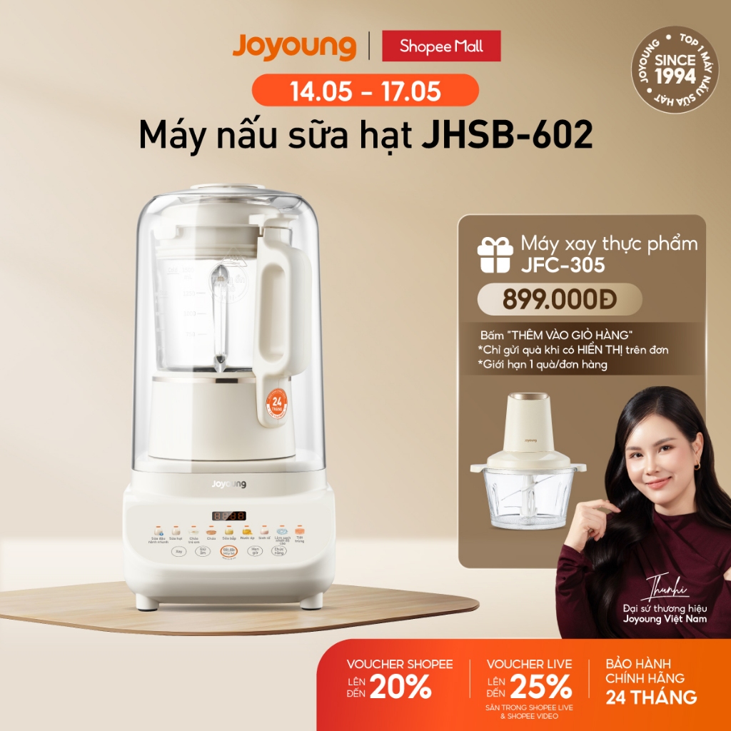 Máy nấu sữa hạt Joyoung JHSB-602 | Công suất 1000W | 12 chức năng
