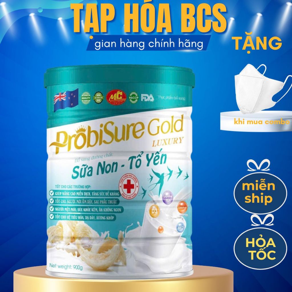 ObiSure Gold Luxury Sữa Non Tổ Yến Canxi Nano MK7 900g Chính Hãng  sữa hạt