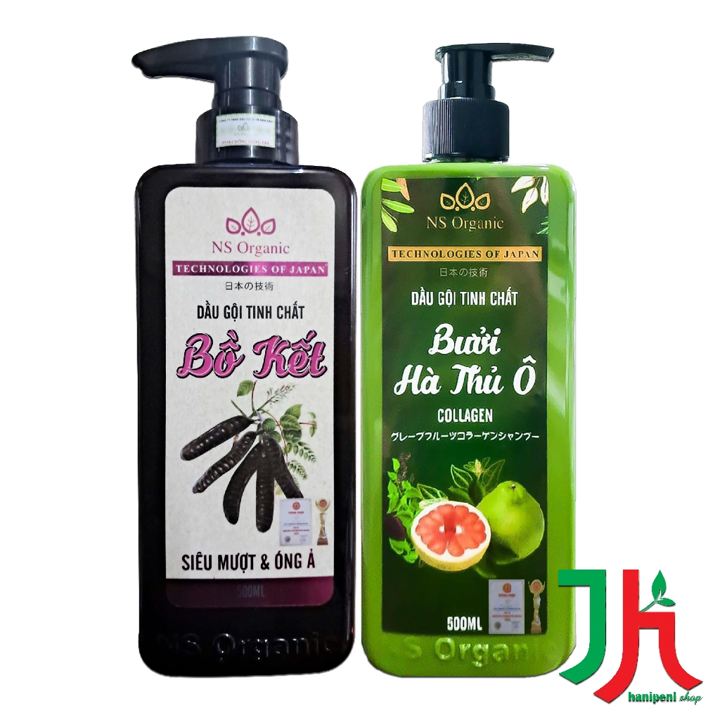 Dầu gội thảo dược NS Organic Herbal Shampoo 500ml (Bưởi Hà Thủ Ô, Bồ Kết dưỡng tóc chắc khỏe) THShop
