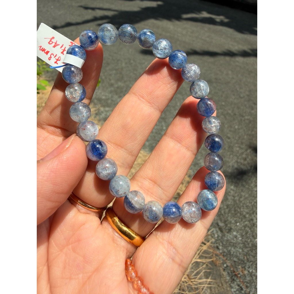 (A526)(7-7,3mm)Vòng tay Kyanite Iolite size 7-7,3mm