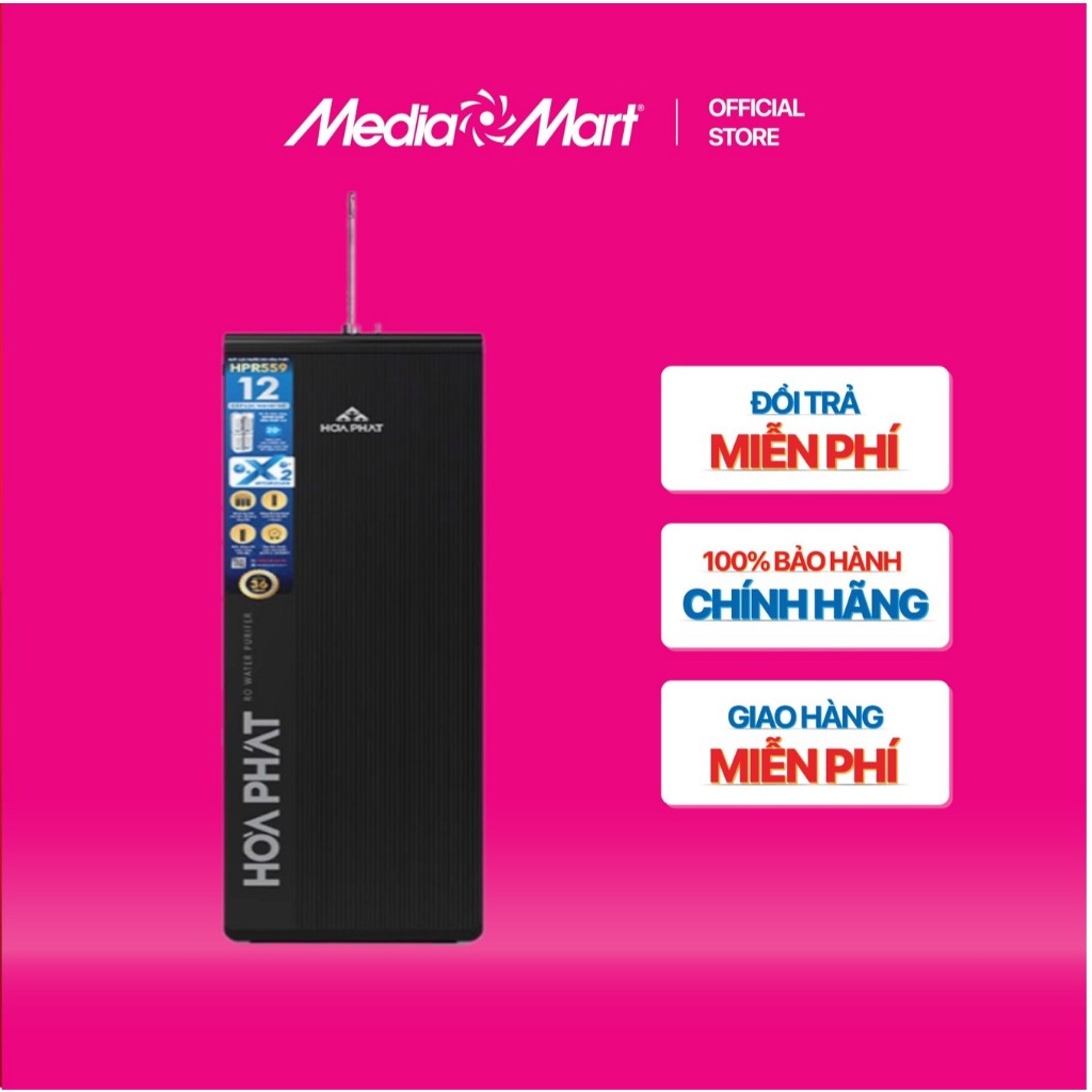 [SieuthiMediaMart] Máy lọc nước RO 12 cấp Hòa Phát HPR559 BH chính hãng-Ship0đ