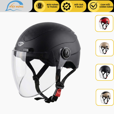 Mũ bảo hiểm BKtec BK10K kính dài chống chói chống lóa - vòng đầu 54-57cm - Hàng chính hãng - Bảo hành 12 tháng