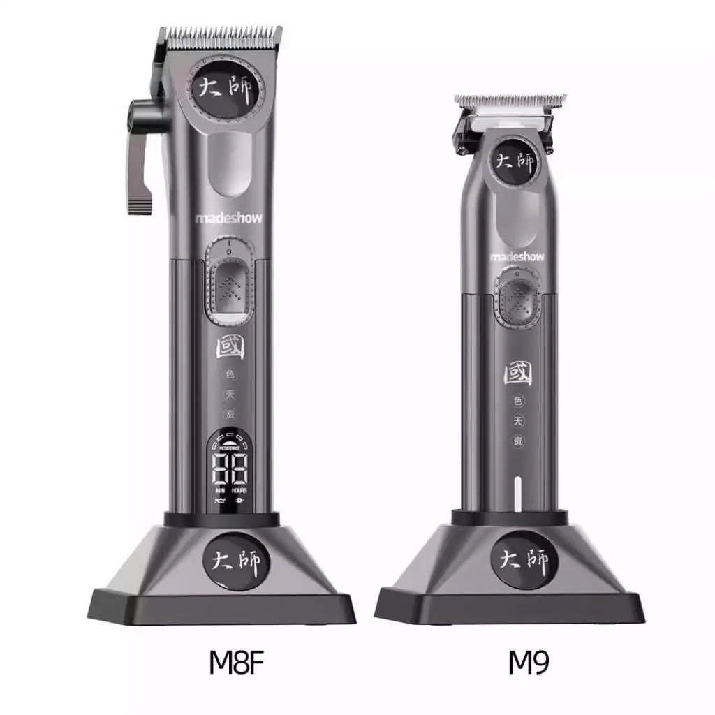 Tông đơ cắt tóc Madeshow M8F và tông đơ bấm viền Madeshow M9.
