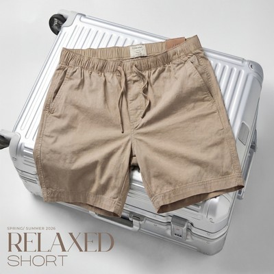 Quần short kaki nam SMART KHAKI SHORTS TORANO dáng basic cạp chun bền màu FSBK010