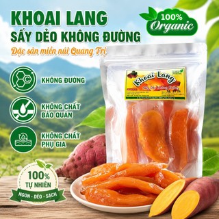 Khoai lang mật sấy dẻo không đường 1kg Quảng Trị, hút chân không đảm bảo vệ sinh an toàn thực phẩm