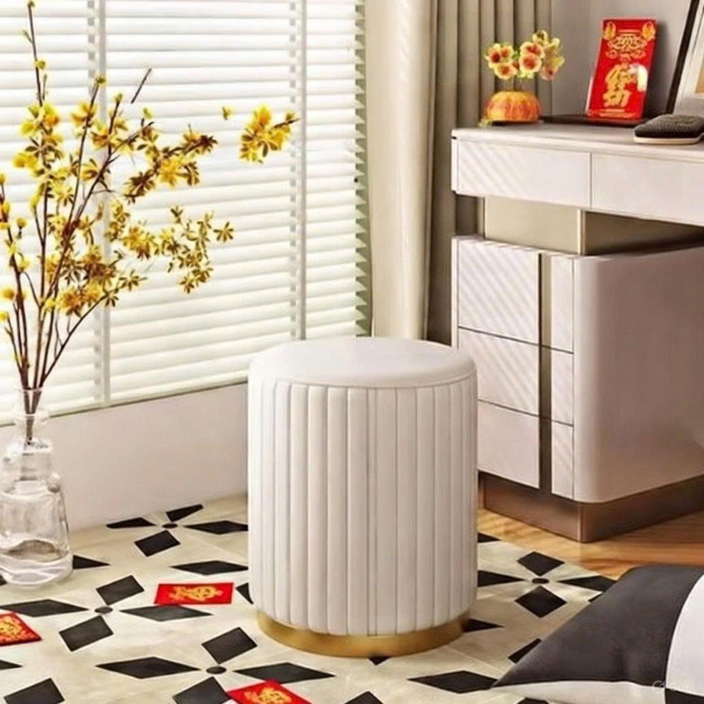 Ghế đôn sofa trang điểm có quai xách, ghế bàn làm việc bàn ăn hình hoa decor phòng chính hãng- GC28/
