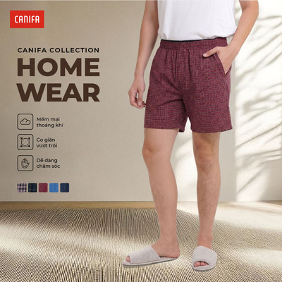 Pack 2 quần đùi nam CANIFA  mặc nhà  nhiều màu 8LA26A001
