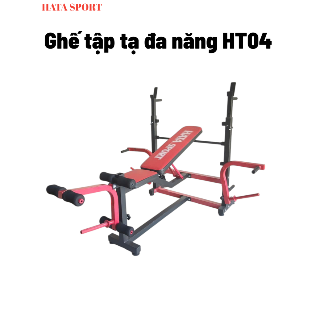 Ghế Tập Tạ Đa Năng HT04 HATA SPORT - Hổ trợ tập gym tại nhà