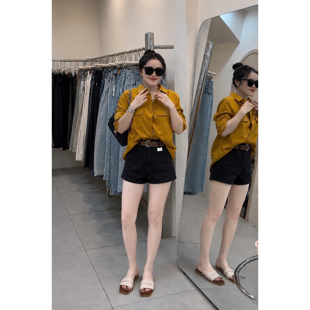 Quần short jean nữ  BIGSIZE, Quần đùi nữ bò chất liệu thoáng mát, chuẩn form chữ A MS1315 | BigBuy360 - bigbuy360.vn