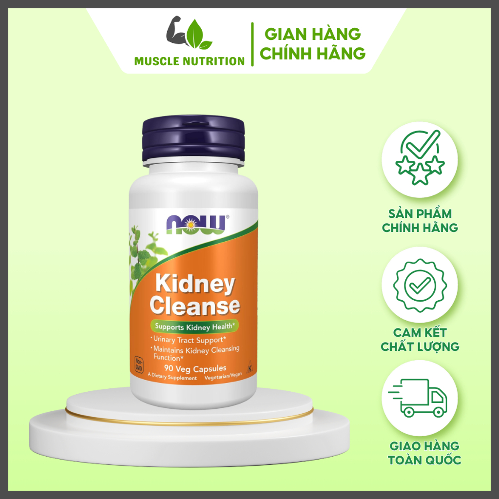 Now Kidney Cleanse - Viên uống hỗ trợ tiết niệu, giúp thải độc, bổ thận, ngừa sỏi thận