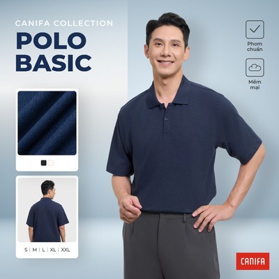 Áo polo nam CANIFA sợi dứa thông thoáng thấm hút mồ hôi  kháng khuẩn 8TP26C002