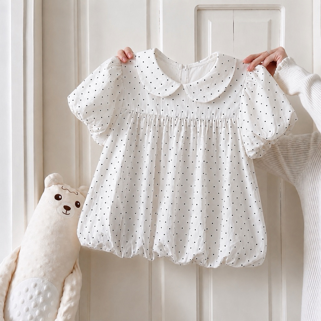 [MỞ BÁN] Áo Babydoll cổ sen tay bồng tiểu thư 2 lớp vải gió sần mịn mát mùa hè cho nữ m6613 | BigBuy360 - bigbuy360.vn