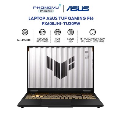 Laptop Gaming Asus TUF F16 FX608JHI-TU209W - Core i7-14650HX - RTX 5050 8GB - RAM 16GB - Bảo hành 24 tháng