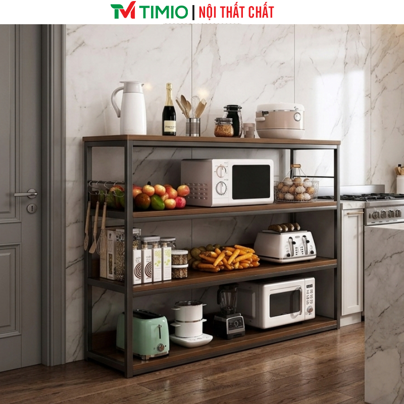 Kệ nhà bếp đa năng khung thép chống ghỉ phủ sơn tĩnh điện thương hiệu TIMIO - GM136