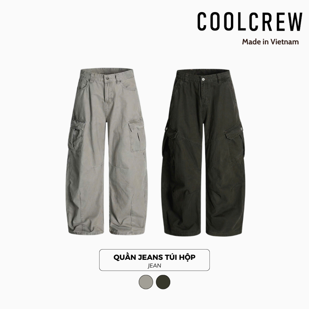 Quần Jeans Túi Hộp 𝐂𝐎𝐎𝐋𝐂𝐑𝐄𝐖 Ống Rộng Unisex Nam Nữ Phong Cách Thời Trang QTD082 | BigBuy360 - bigbuy360.vn