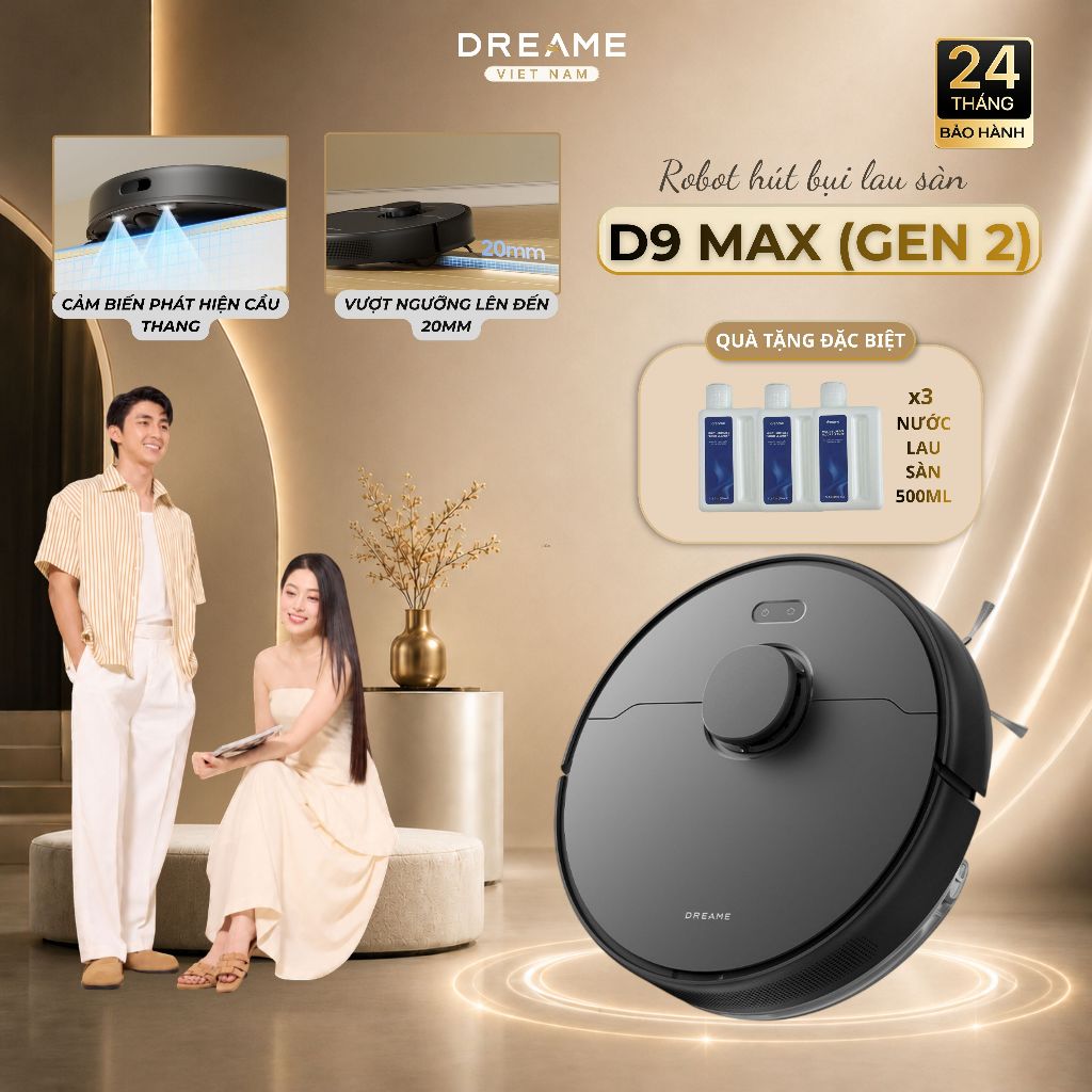 Robot Hút Bụi Dreame D9 Max (Gen 2) - Bản Quốc Tế - Bảo Hành 24 Tháng
