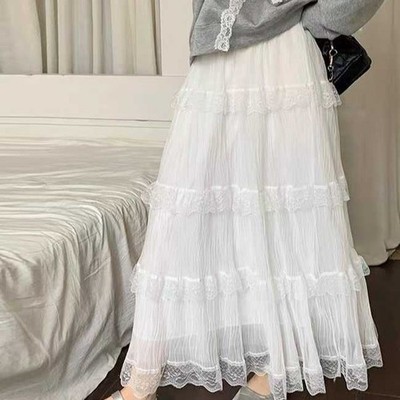 Chân váy voan tầng phối ren thời trang đi chơi du lịch Callene (L2948)