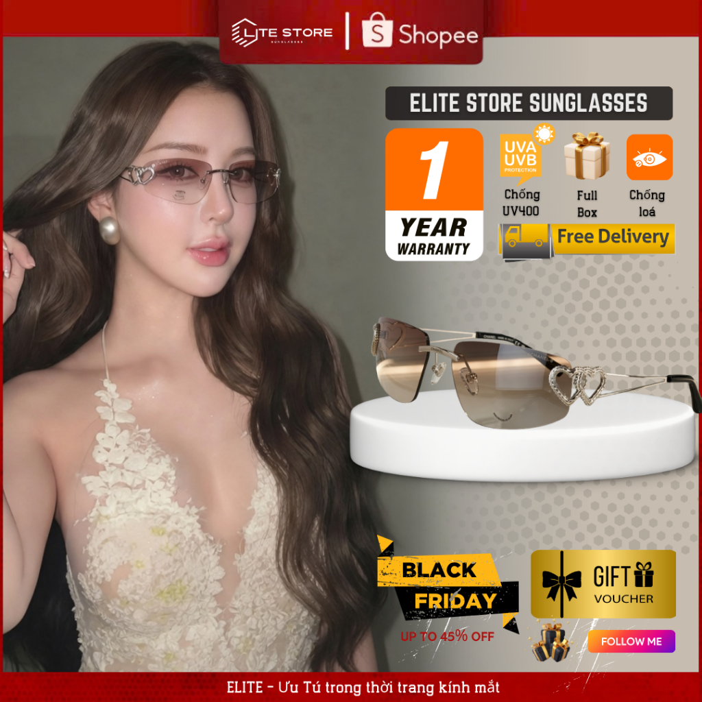 [HÀNG CHÍNH HÃNG ] [492] Kính thời trang cao cấp Nữ Y2K Vip New Season lên mặt phong cách sang chảnh