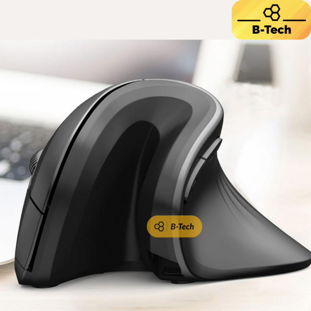 Chuột công thái học không dây - ergonomic wireless E450 pin sạc, hạn chế bệnh văn phòng 2.4G B-Tech | BigBuy360 - bigbuy360.vn