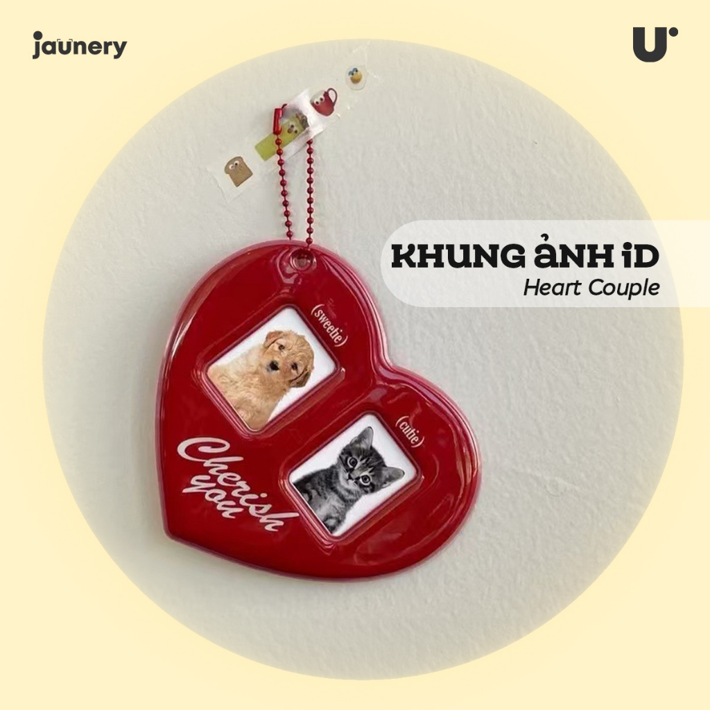 Khung Ảnh Heart Couple - Frame Ảnh ID Đôi, Photobooth Couple, Decor Phòng Ngủ