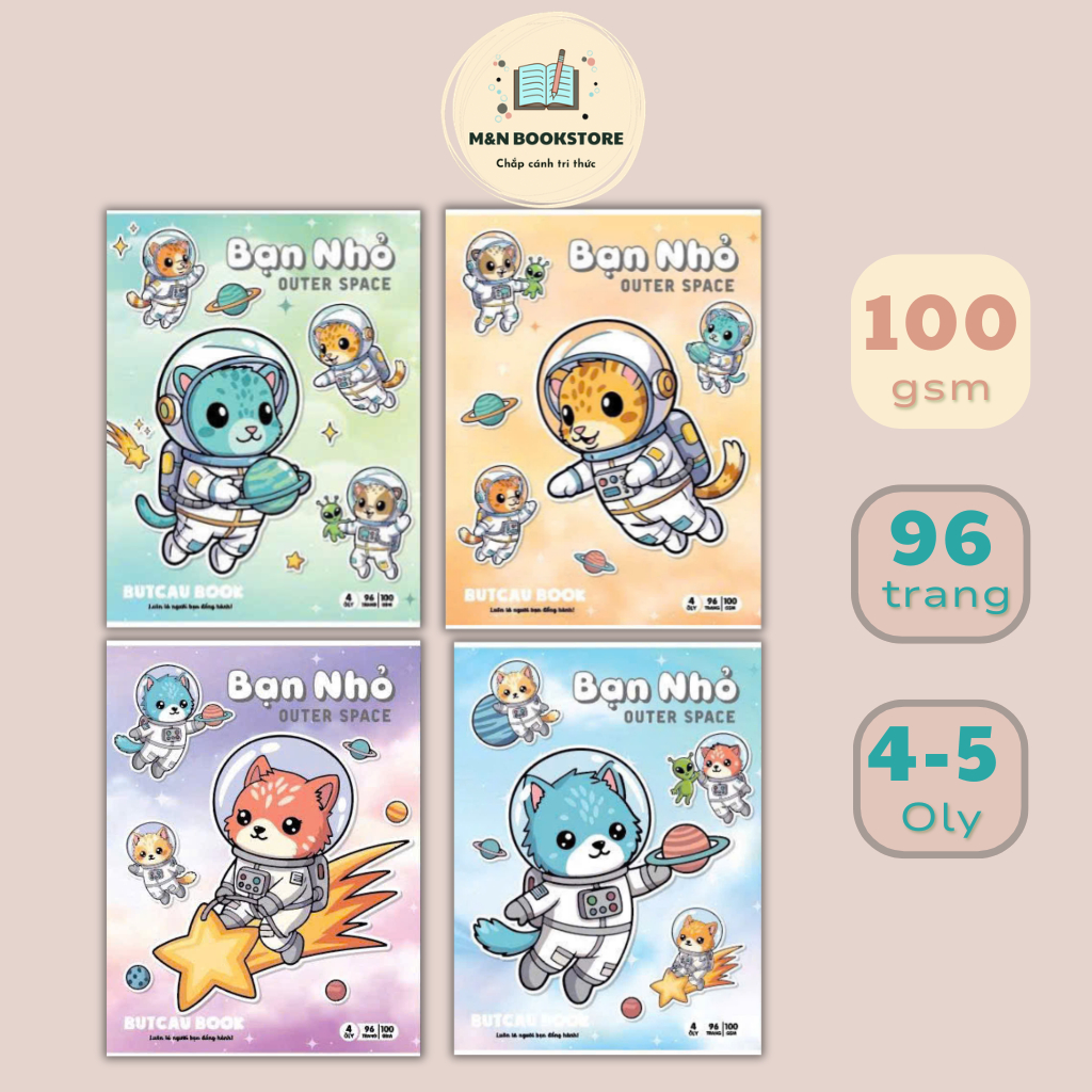 (Combo 3/5/10 cuốn) Tập Vở Học Sinh 4 Ô Ly 5 Ô Ly BẠN NHỎ Bút Cầu 96tr 100gsm - Bìa ngẫu nhiên