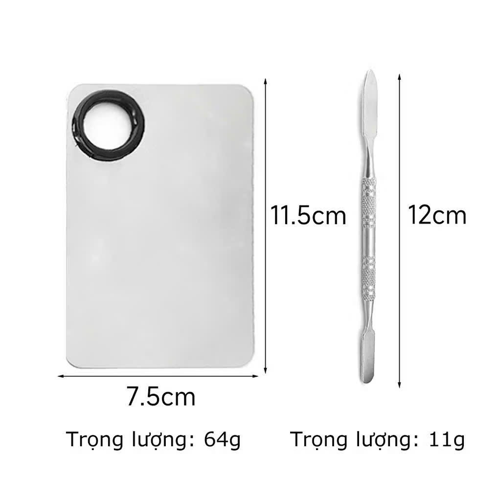 Khay Trộn Kem Nền Kèm Spatula Gumihoo1